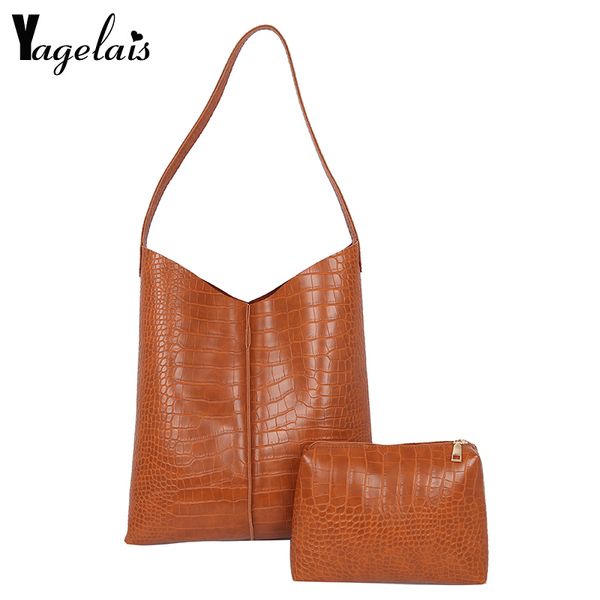retro women bags sets 2pcs crocodile pattern leather shoulder bag high capacity bucket bag clutch luxury handbags women sac
retro women bags sets 2pcs crocodile pattern leather shoulder bag high capacity bucket bag clutch luxury handbags women sac
