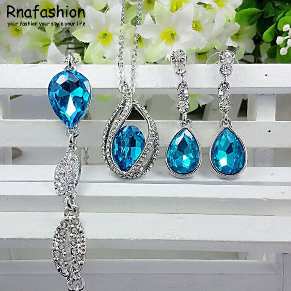 fashion crystal ets pendant necklace bracelet bangles water drop wedding jewelry s silver plated stud earring for women
fashion crystal ets pendant necklace bracelet bangles water drop wedding jewelry s silver plated stud earring for women