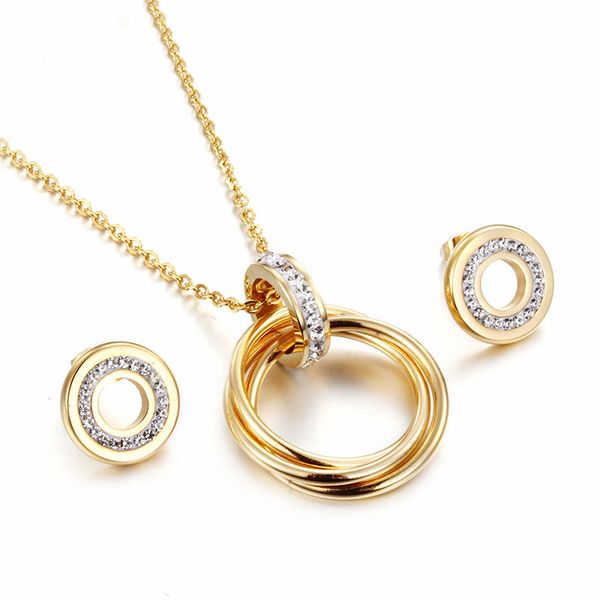 fashion jewelry set gold color stainless steel round pendant necklace & earrings set for women friendship gifts 2018, Silver
fashion jewelry set gold color stainless steel round pendant necklace & earrings set for women friendship gifts 2018, Silver