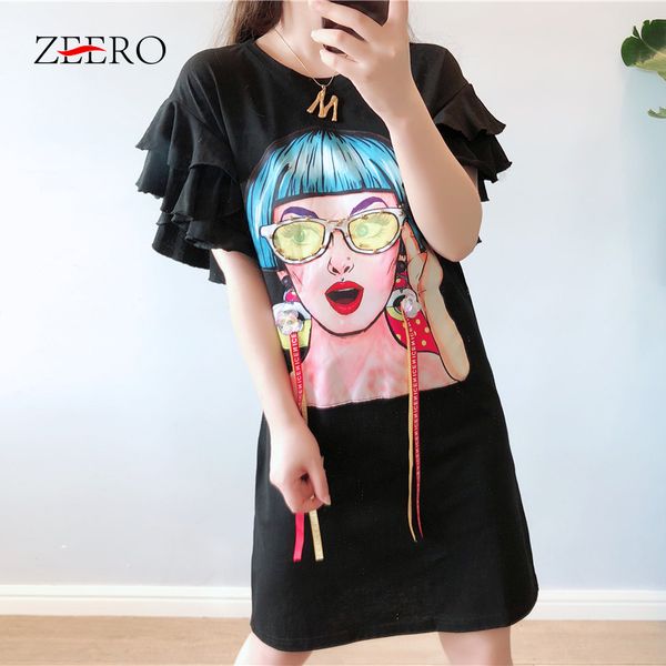 2020 summer streetwear 3d cartoon ribbon sequins print ruffles sleeve tassel t shirt dresses plus size women casual black dress, White;black
2020 summer streetwear 3d cartoon ribbon sequins print ruffles sleeve tassel t shirt dresses plus size women casual black dress, White;black