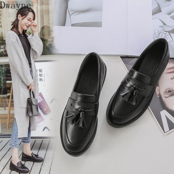 2020 spring and autumn new fashion england tassels small leather shoes college thick with retro round head large size women's sh, Black
2020 spring and autumn new fashion england tassels small leather shoes college thick with retro round head large size women's sh, Black