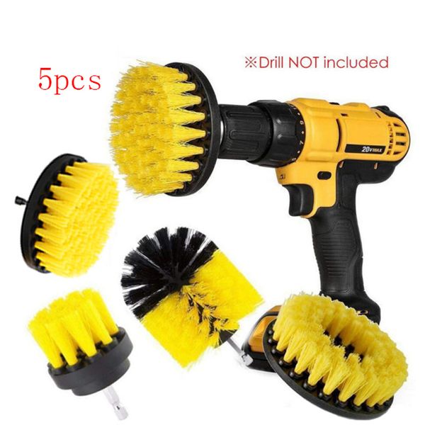 5шт питания поломоечные кисти набор для ванной drill щетки cordless attachment комплект питания туалетная щетка электрическая очистка