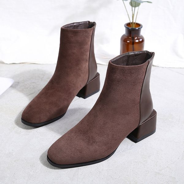velvet boots winter plush fur boots woman back zipper low square heels botas black/brown botines femme snow ankle booties
velvet boots winter plush fur boots woman back zipper low square heels botas black/brown botines femme snow ankle booties