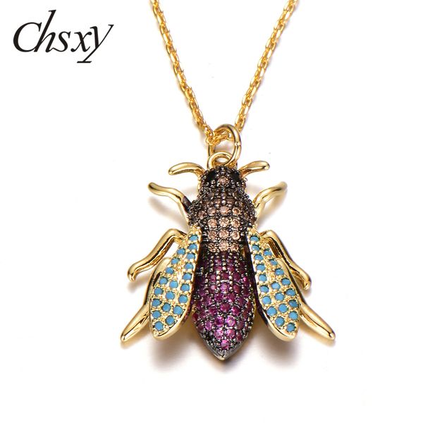 chsxy 100% cz crystal golden queen bee pendant necklace fashion exquisite insect statement necklace women lover anniversary gift, Silver
chsxy 100% cz crystal golden queen bee pendant necklace fashion exquisite insect statement necklace women lover anniversary gift, Silver