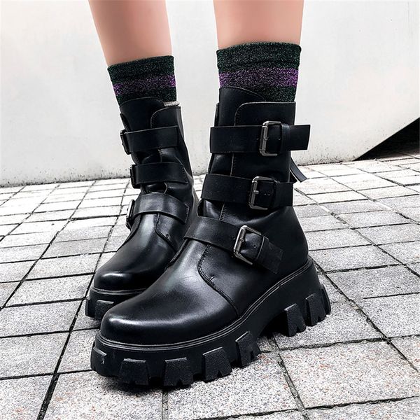 sarairis 2019 brand design genuine leather motorcycles boots women square heels ankle boots buckles woman shoes, Black
sarairis 2019 brand design genuine leather motorcycles boots women square heels ankle boots buckles woman shoes, Black