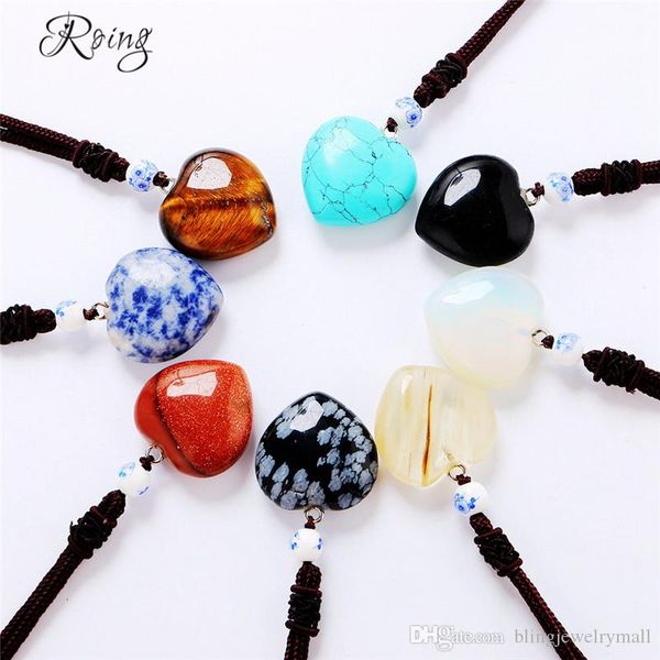 roing women men love heart 100% nature gemstone pink green pendant necklaces rope chain veinstone necklace fashion jewelry n025, Silver
roing women men love heart 100% nature gemstone pink green pendant necklaces rope chain veinstone necklace fashion jewelry n025, Silver