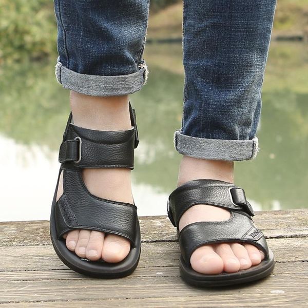 nice men sandals pu leather summer sandals men breathable flat casual shoes sandalias hombre slides may28, Black
nice men sandals pu leather summer sandals men breathable flat casual shoes sandalias hombre slides may28, Black