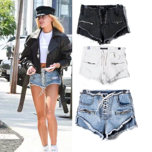 2020 summer short pants jeans lace-up woman trouser high waist jeans woman shorts, Blue
2020 summer short pants jeans lace-up woman trouser high waist jeans woman shorts, Blue