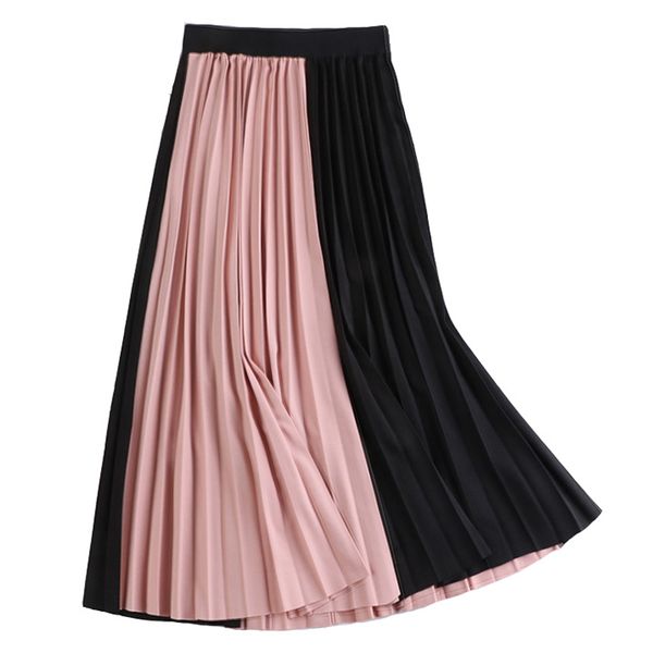 minimalist style 2019 new autumn winter fashion patchwork women pleated skirts korean high waist a-line long knitted skirts, Black
minimalist style 2019 new autumn winter fashion patchwork women pleated skirts korean high waist a-line long knitted skirts, Black