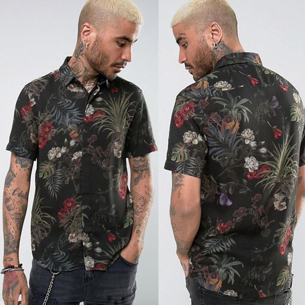 men's casual shirts european american plus size printed short-sleeved shirt fashion lapel loose light weight comfortable male blouse, White;black
men's casual shirts european american plus size printed short-sleeved shirt fashion lapel loose light weight comfortable male blouse, White;black