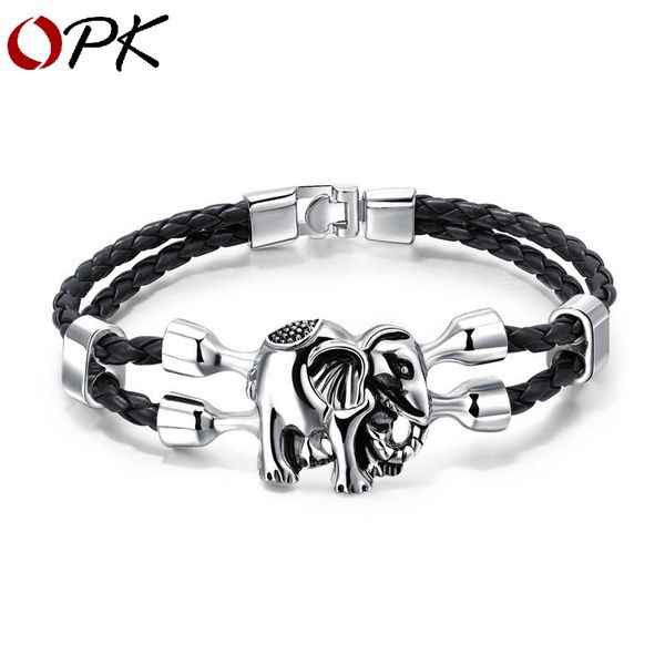 bangle 2021 personality punk fashion men's leather bracelet elephant jewelry gift metal trend, Black
bangle 2021 personality punk fashion men's leather bracelet elephant jewelry gift metal trend, Black
