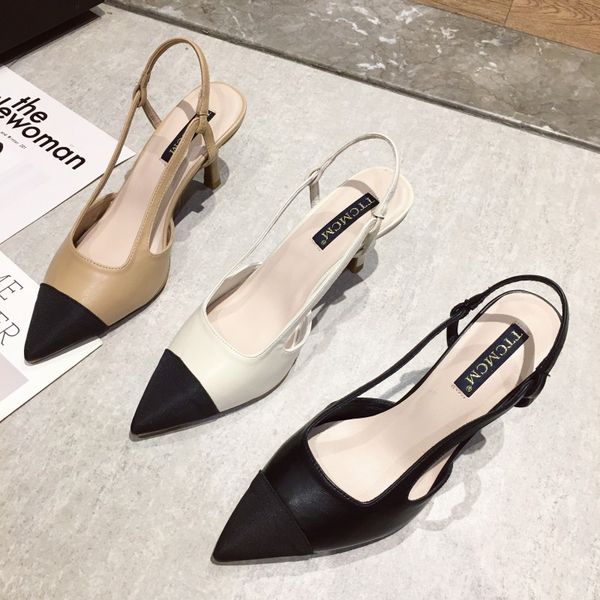 pointed heel sandals spring shoes 2020 women's suit female beige high heels sale summer multicolored heeled for ladies comfort, Black
pointed heel sandals spring shoes 2020 women's suit female beige high heels sale summer multicolored heeled for ladies comfort, Black