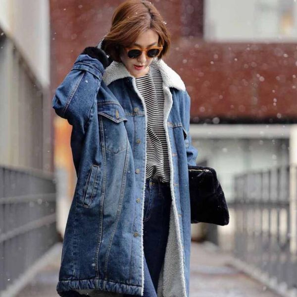 2019 warm winter women long plus velvet coat denim jackets basic outerwear ladies windbreaker female plus size p1281, Tan;black
2019 warm winter women long plus velvet coat denim jackets basic outerwear ladies windbreaker female plus size p1281, Tan;black