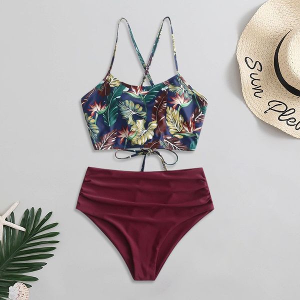 2019 bikini swimsuit women swimwear floral print women s swim suit high waisted bathing suit women baador #3, White;black
2019 bikini swimsuit women swimwear floral print women s swim suit high waisted bathing suit women baador #3, White;black