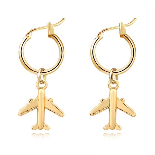 1 pair european new trend airplane small plane hoop earrings pendant gold color cute aircraft earrings as party jewelry e533-t2, Golden;silver
1 pair european new trend airplane small plane hoop earrings pendant gold color cute aircraft earrings as party jewelry e533-t2, Golden;silver