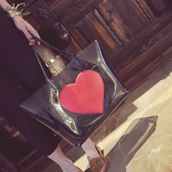 xiao shuai fu 2020 new summer beach bag pvc clear transparent bags handbags women shoulder bags large capacity no zipper composite bag
xiao shuai fu 2020 new summer beach bag pvc clear transparent bags handbags women shoulder bags large capacity no zipper composite bag