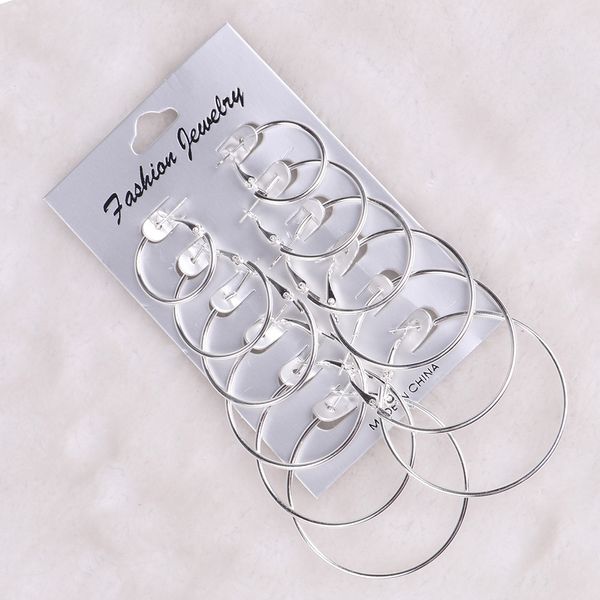 earrings for women 6pairs/set vintage silver gold big circle women steampunk ear clip metal
earrings for women 6pairs/set vintage silver gold big circle women steampunk ear clip metal