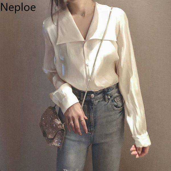 women's blouses & shirts neploe 2021 retro women korean ins turn down collar single breasted blouse loose casual long sleeve female 49, White
women's blouses & shirts neploe 2021 retro women korean ins turn down collar single breasted blouse loose casual long sleeve female 49, White