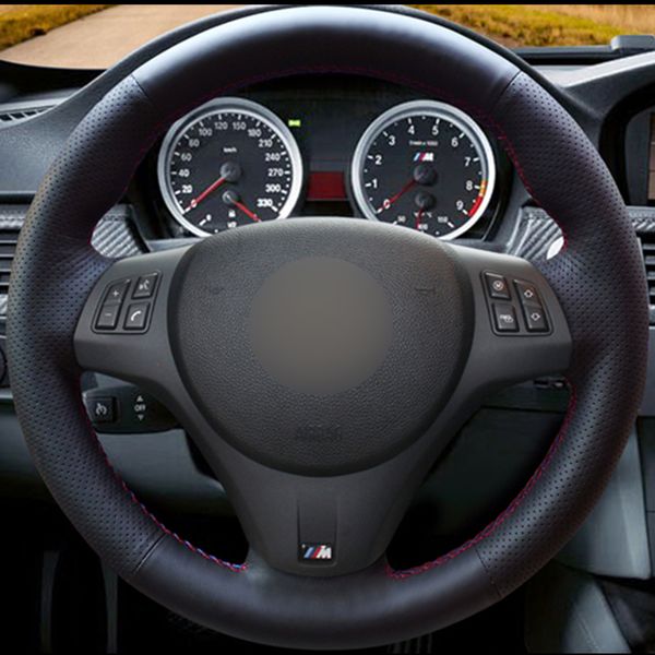 hand sewing custom black leather red thread car steering wheel cover for bmw m3 2009-2013 e92
hand sewing custom black leather red thread car steering wheel cover for bmw m3 2009-2013 e92