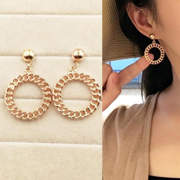new exaggerated chain circle earrings hollow preparation metal personality earrings female jewelry wholesale, Silver
new exaggerated chain circle earrings hollow preparation metal personality earrings female jewelry wholesale, Silver