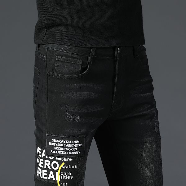 jeans mens hip hop slimming daily business fashion black midweight trousers, Blue
jeans mens hip hop slimming daily business fashion black midweight trousers, Blue