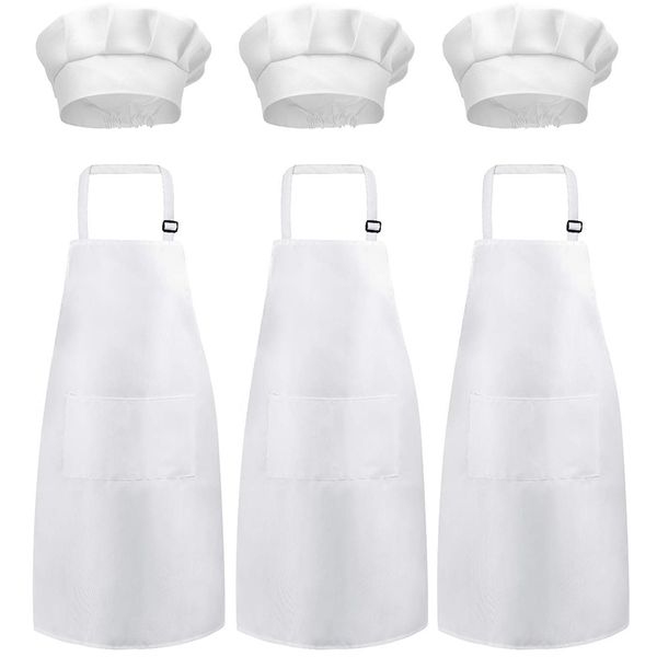 6 pieces white apron set adjustable chef hat kitchen baker cook apron with pocket for home restaurant accessories
6 pieces white apron set adjustable chef hat kitchen baker cook apron with pocket for home restaurant accessories