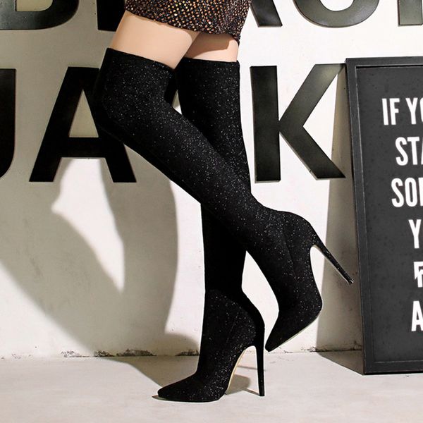 over the knee boots pointed toe high heels long boots black gray women thigh high stiletto
over the knee boots pointed toe high heels long boots black gray women thigh high stiletto
