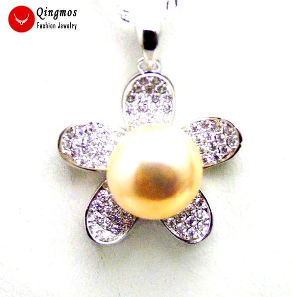 qingmos silver 24mm flower pendant necklace for women with natural 11-13mm flat round pink pearl necklace silver s925 chain 16, Golden;silver
qingmos silver 24mm flower pendant necklace for women with natural 11-13mm flat round pink pearl necklace silver s925 chain 16, Golden;silver