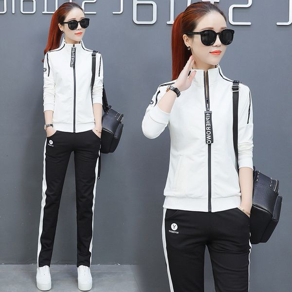 women sport suit tracksuit spring casual jogger running outfit set letter printed zip up jacket sweatshirt+sweatpant sportswear, Black;blue
women sport suit tracksuit spring casual jogger running outfit set letter printed zip up jacket sweatshirt+sweatpant sportswear, Black;blue
