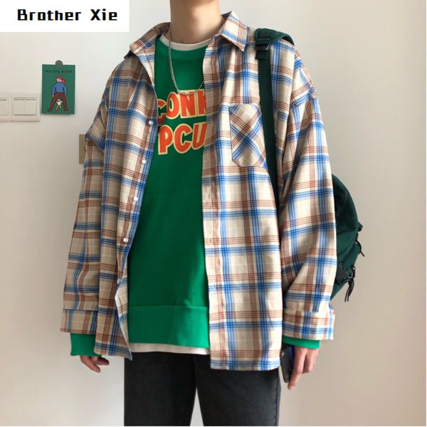autumn new plaid shirt men fashion retro casual thin shirt jacket man streetwear wild loose long-sleeved male clothes, White;black
autumn new plaid shirt men fashion retro casual thin shirt jacket man streetwear wild loose long-sleeved male clothes, White;black