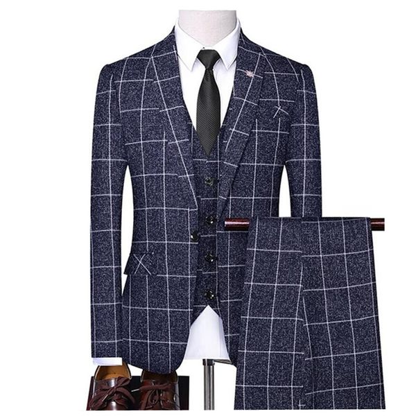 2020 men's fashion slim fit plaid tuxedo suits business and wedding casual clothing grooms man three-piece suit sets, White;black
2020 men's fashion slim fit plaid tuxedo suits business and wedding casual clothing grooms man three-piece suit sets, White;black