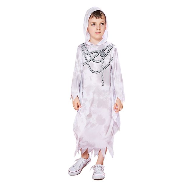 boy clothes halloween cosplay party costume little spooky ghost chains hooded robe horror child costume, White
boy clothes halloween cosplay party costume little spooky ghost chains hooded robe horror child costume, White