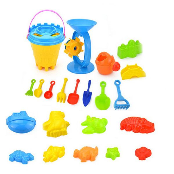 toys for children sandbox beach set kit sea sand bucket rake hourglass water table play and fun shovel mold summer#0515g30