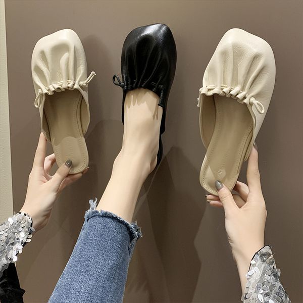 shoes loafers cover toe slippers flat butterfly-knot low slipers women slides soft 2020 basic rubber pu flat, Black
shoes loafers cover toe slippers flat butterfly-knot low slipers women slides soft 2020 basic rubber pu flat, Black