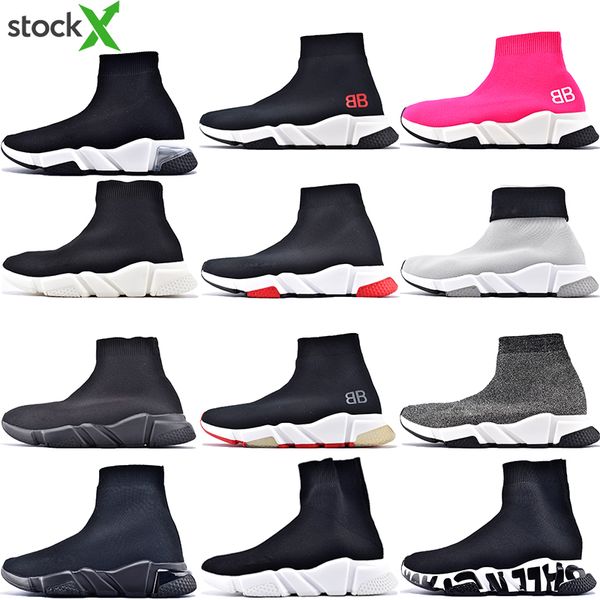new fashion quality knit socks shoes speed trainer high race runners mens womens sneakers black white slip-on triple s casual shoes with box
new fashion quality knit socks shoes speed trainer high race runners mens womens sneakers black white slip-on triple s casual shoes with box