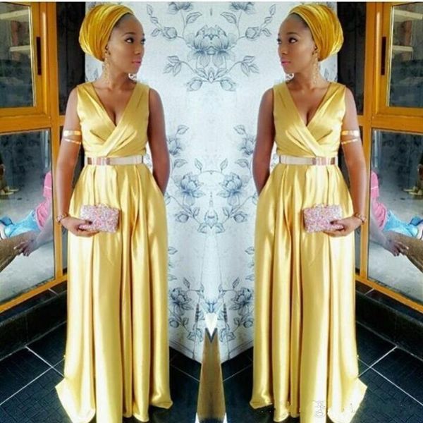 2019 new elegant african gold evening dresses long a-line sashes deep v-neck prom gowns dress for the degree formal dresses prom dress, Black;red
2019 new elegant african gold evening dresses long a-line sashes deep v-neck prom gowns dress for the degree formal dresses prom dress, Black;red