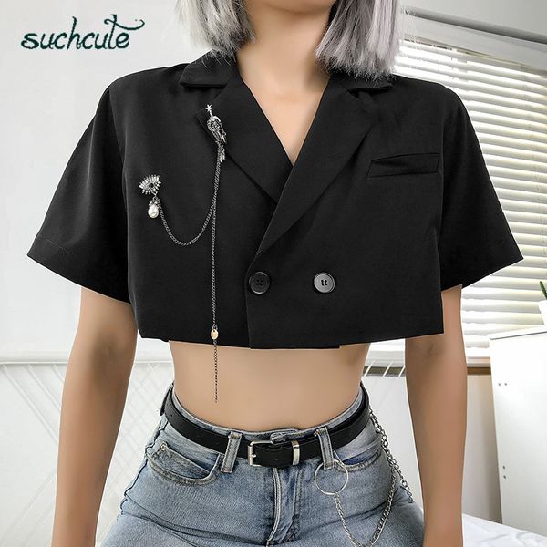 suchcute women's jacket blazer plus size black metal chain coat female feminino chaqueta mujer veste festival summer 2019 party, White;black
suchcute women's jacket blazer plus size black metal chain coat female feminino chaqueta mujer veste festival summer 2019 party, White;black