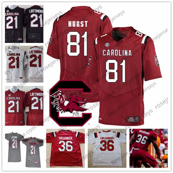 2019 ncaa gamecocks #21 marcus lattimore 36 dj swearinger 81 hayden hurst 84 jared cook white black red gray college football jersey
2019 ncaa gamecocks #21 marcus lattimore 36 dj swearinger 81 hayden hurst 84 jared cook white black red gray college football jersey
