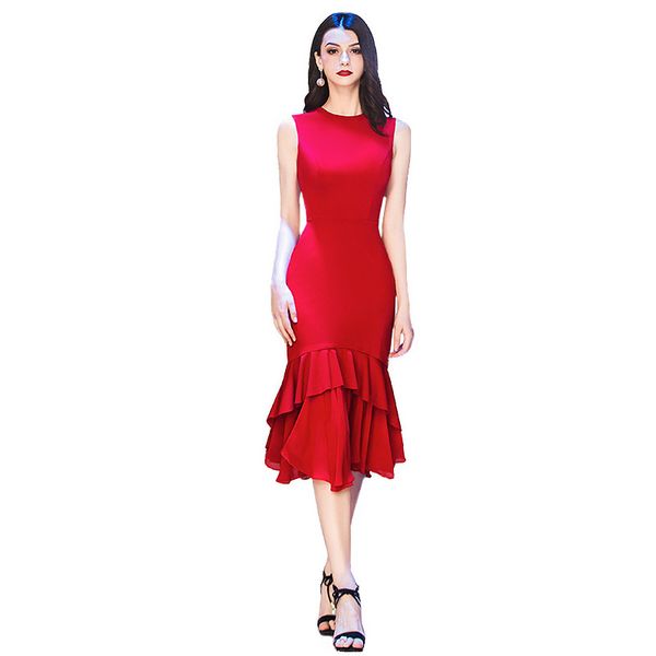 jewel neck midi cocktail dresses with ruffles 2020 red black mermaid party gown fashion runway dress
jewel neck midi cocktail dresses with ruffles 2020 red black mermaid party gown fashion runway dress