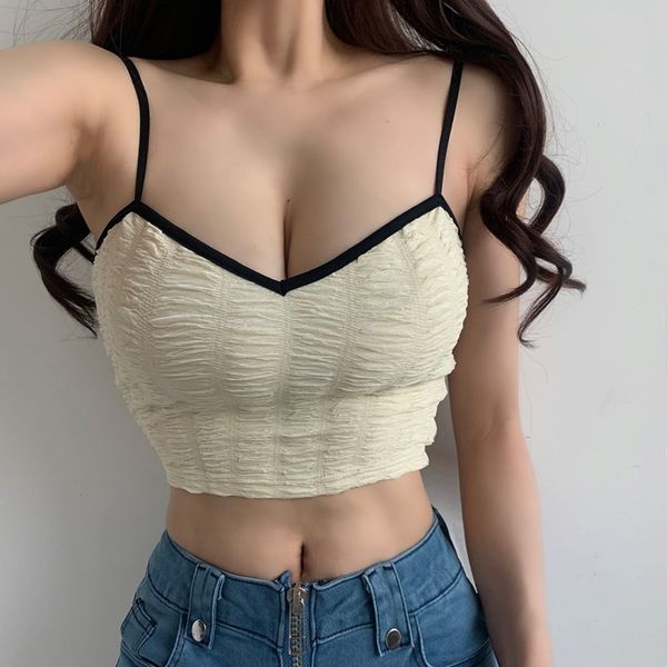 summer new 2020 low chest v-neck pleated short navel stretch tank girl female elasticity europe 9z1p, White
summer new 2020 low chest v-neck pleated short navel stretch tank girl female elasticity europe 9z1p, White