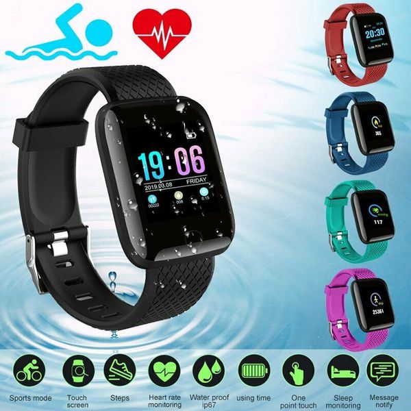 116 Plu Mart Bracelet Waterproof Fitne Tracker Watch Blood Pre Ure Heart Rate Monitor Mart Band Women Men Pk Fit Bit