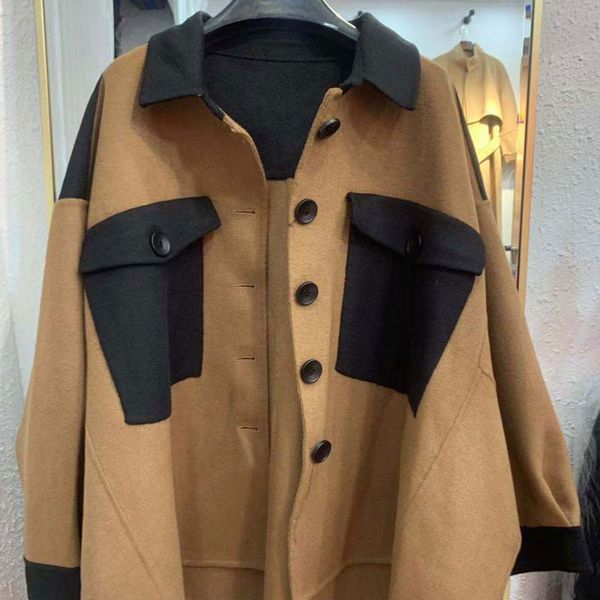 double-faced cashmere woman winter coats 2019 new fashion contrast color cloak jacket autumn loose female elegant overcoat ss724, Black
double-faced cashmere woman winter coats 2019 new fashion contrast color cloak jacket autumn loose female elegant overcoat ss724, Black