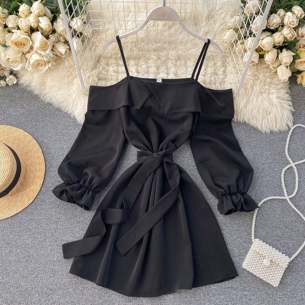 summer dress women clothes vestido new scheming hollowed-out slash neck long sleeve lace-up high waist slim vestidos 2020 spring, Black;gray
summer dress women clothes vestido new scheming hollowed-out slash neck long sleeve lace-up high waist slim vestidos 2020 spring, Black;gray