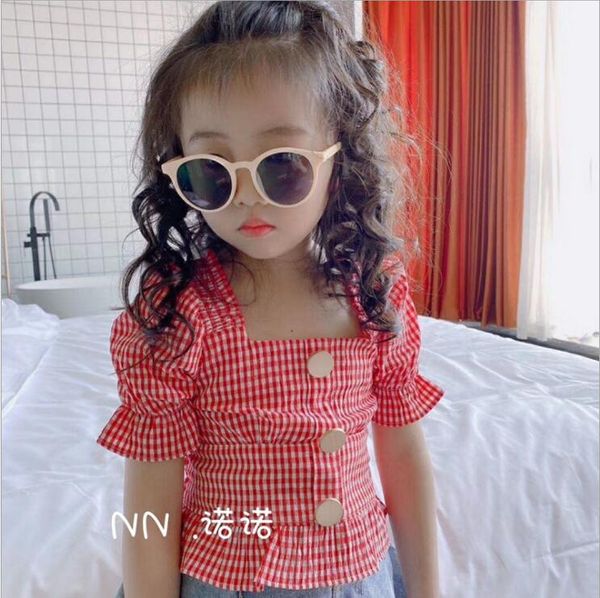 2020 korean style girls plaid shirt fashion summer cotton girls blouse 3-9t f8, White;black
2020 korean style girls plaid shirt fashion summer cotton girls blouse 3-9t f8, White;black
