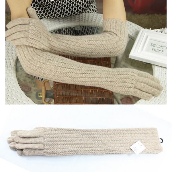 45cm long wool gloves mittens for women warm winter knitted fashion gloves black brown grey ladies elbow brand gloves 2019 new y191113, Blue;gray
45cm long wool gloves mittens for women warm winter knitted fashion gloves black brown grey ladies elbow brand gloves 2019 new y191113, Blue;gray