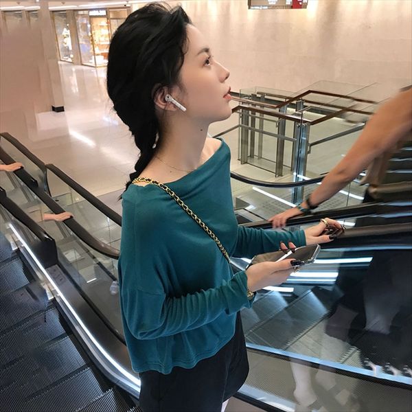 xia yi-collar t-shirt sweater knitted sweater ice silk 2020 long sleeve t-shirt women's ins super thin, White
xia yi-collar t-shirt sweater knitted sweater ice silk 2020 long sleeve t-shirt women's ins super thin, White