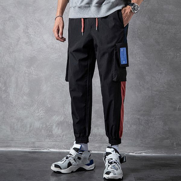 vogue men's casual fashion loose patchwork pockets outdoor sports ankle-length pants, Black
vogue men's casual fashion loose patchwork pockets outdoor sports ankle-length pants, Black