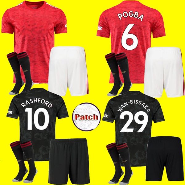 man kids kit 2020 2021 manchester rashford b. fernandes pogba soccer jerseys martial football jersey shirts united 20 21 utd uniforms, Black;yellow 
man kids kit 2020 2021 manchester rashford b. fernandes pogba soccer jerseys martial football jersey shirts united 20 21 utd uniforms, Black;yellow