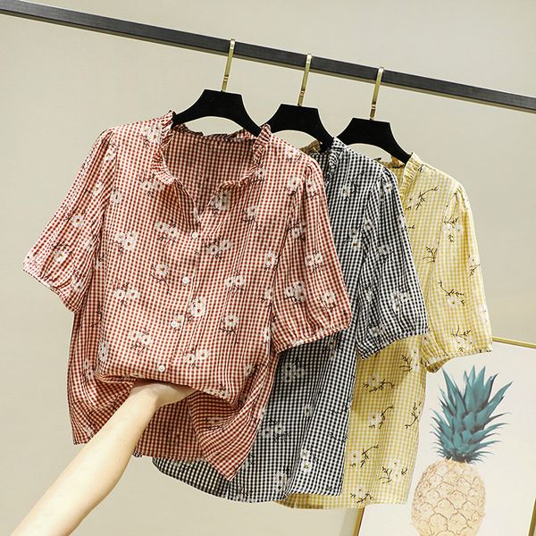 button down shirt for women womens and blouses 2020 summer new womenswear half sleeve clothing lace printing good quality, White
button down shirt for women womens and blouses 2020 summer new womenswear half sleeve clothing lace printing good quality, White