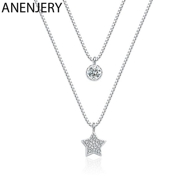 double-layer zircon star 925 sterling silver necklaces for women short chain choker gift
double-layer zircon star 925 sterling silver necklaces for women short chain choker gift